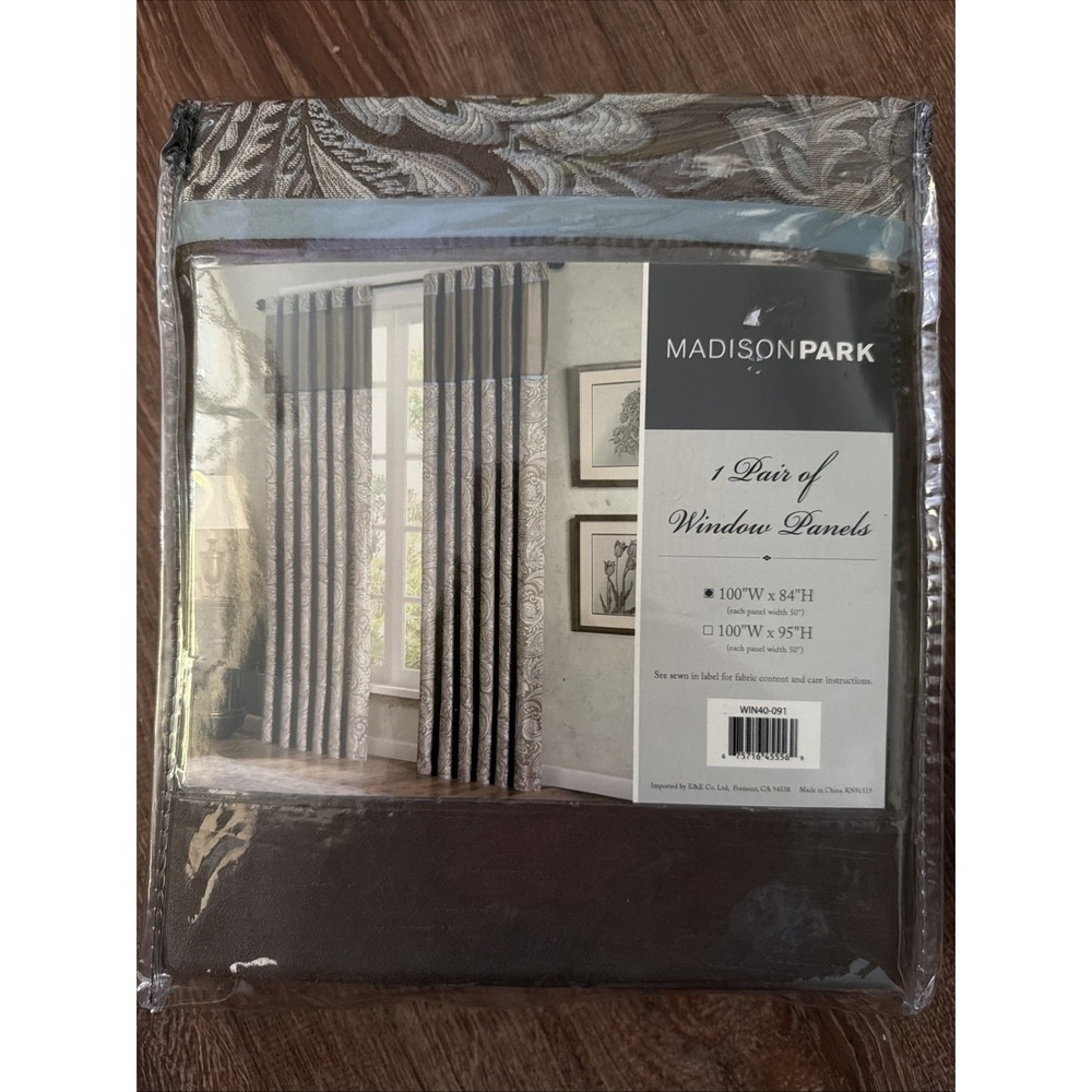 Madison PArk 1 Pair window Panel 100" x 84''